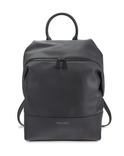 Bottega Veneta Zaino Leather Backpack - Black