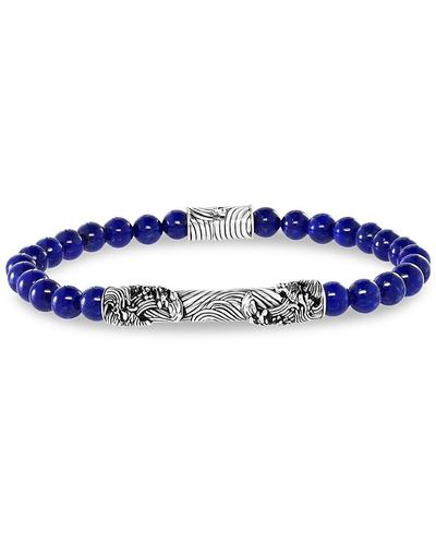 Effy Sterling Silver & Lapis Lazuli Beaded Bracelet - Blue
