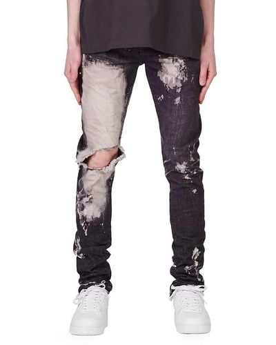 Purple Brand Brand Bleach Blowout Skinny Jeans - Black