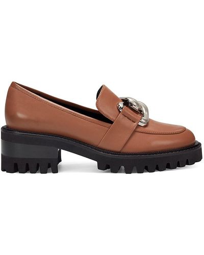 Aerosoles Lilia Leather Loafers - Brown