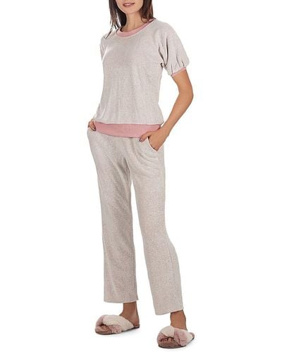 Memoi 2-Piece Spa Terry Pajama Set - White
