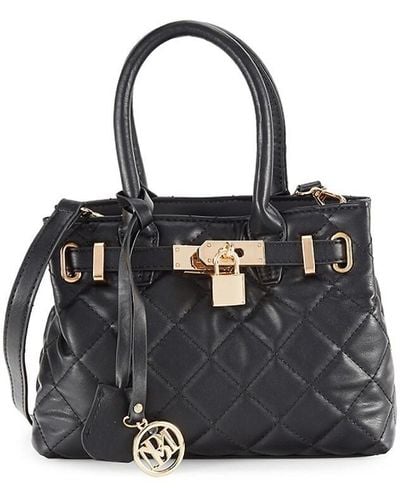 Badgley Mischka Quilted Two-Way Tote - Black