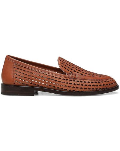 Joie Lilianna Cut Out Leather Loafers - Brown