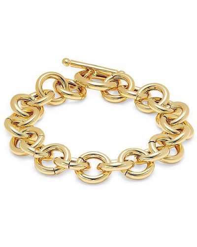 Argento Vivo Studio 14k Goldplated Link Toggle Bracelet - Metallic