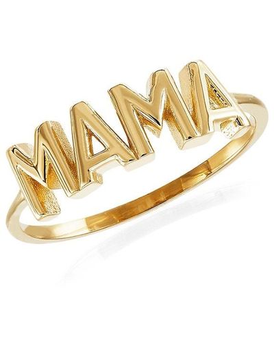 Saks Fifth Avenue Saks Fifth Avenue 14k Yellow Gold Mama Ring - Metallic