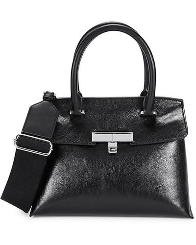 Calvin Klein Becky Double Top Handle Bag - Black