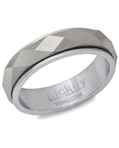 Hickey Freeman Tungsten Faceted Spinner Ring - Multicolor