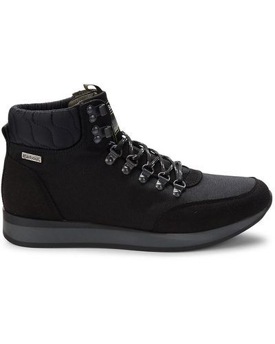Barbour Ralph Mixed Media Ankle Boots - Black