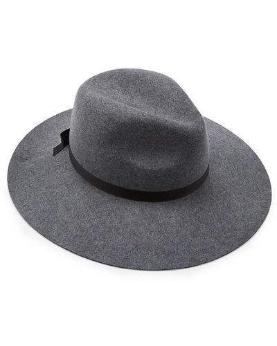 Saks Fifth Avenue Saks Fifth Avenue Wool Fedora Hat - Grey