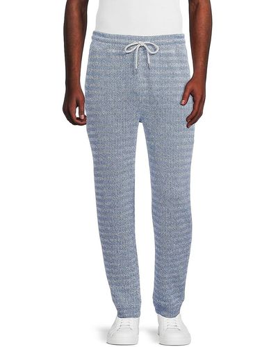 Faherty Beach Patterned Terry Joggers - Blue
