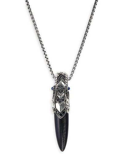 John Hardy Legends Naga Sterling Silver & Multi-stone Pendant Necklace - Metallic