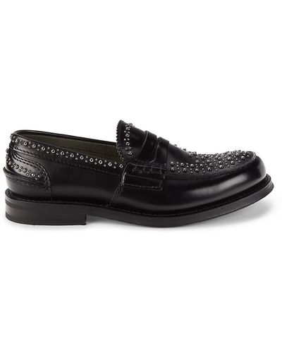 Church's Pembrey Embellished Leather Penny Loafers - Black