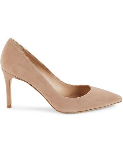 L'Agence Eloise Suede Court Shoes - Natural