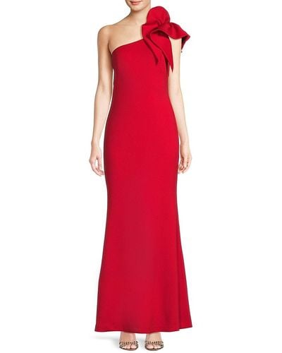 Julia Jordan One Shoulder Mermaid Gown - Red