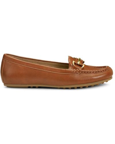 Aerosoles Day Drive Faux Leather Loafers - Brown