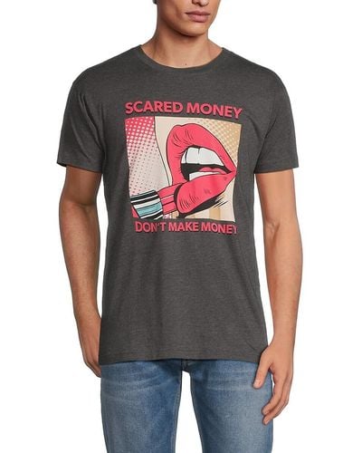 Kinetix Scared Money Graphic Tee - Grey