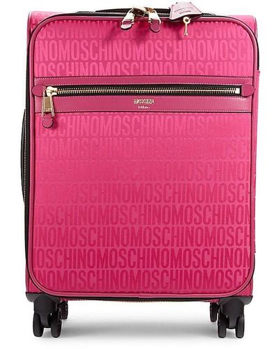 Moschino 18 Inch Spinner Suitcase - Pink