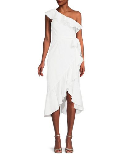 Cami NYC Tavy One Shoulder Midi Dress - White