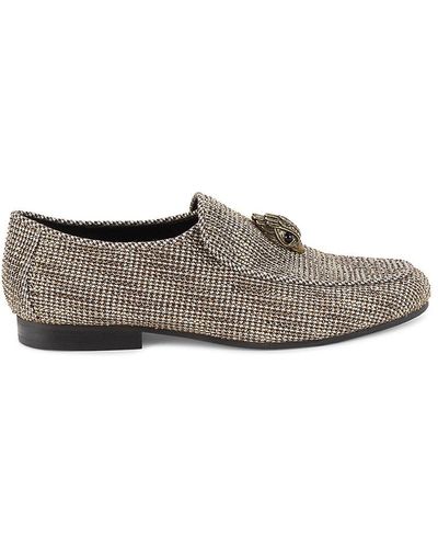 Kurt Geiger Holly Houndstooth Loafers - Brown