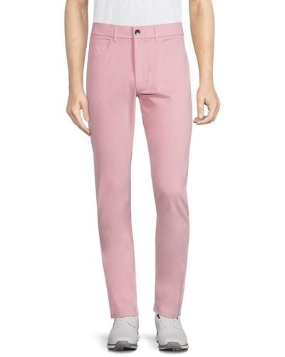 Greyson Armonk Flat Front Trousers - Pink