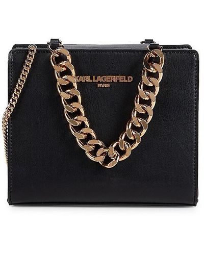 Karl Lagerfeld Mini Maybelle Chain Crossbody Bag - Black