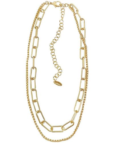 Ettika Goldtone Layered Necklace - Metallic