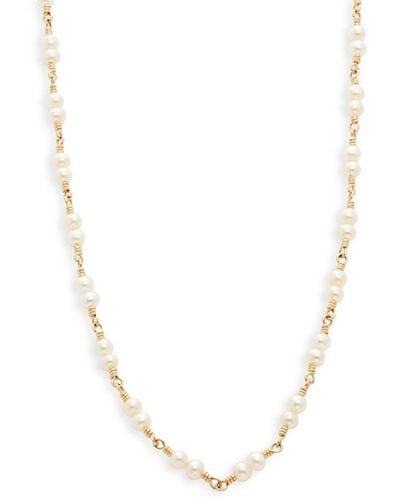 Temple St. Clair Double Pearl & 18k Yellow Gold Karina Necklace - Metallic