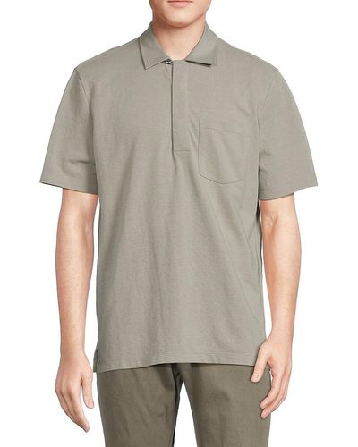 Club Monaco Short Sleeve Pocket Polo - Grey