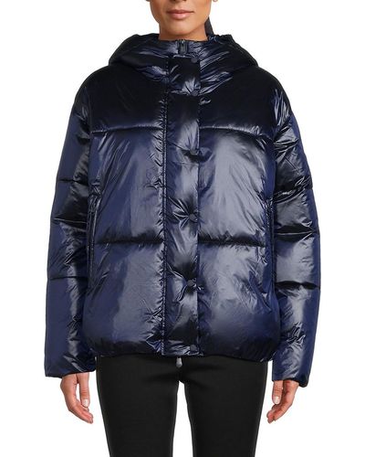 Save The Duck Nicki Hooded Puffer Jacket - Blue