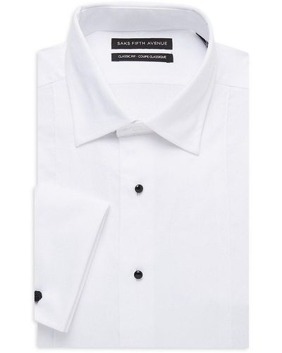 Saks Fifth Avenue Men's Classic-fit Tuxedo Dress Shirt - White - Size 15.5 32-33