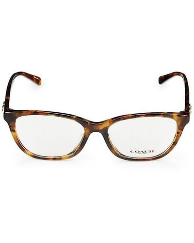COACH 54Mm Rectangle Eyeglasses - Multicolour