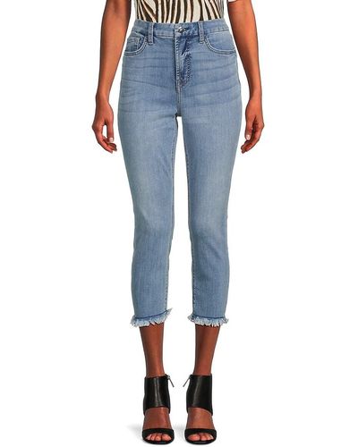 Jen7 High Rise Capri Skinny Jeans - Blue