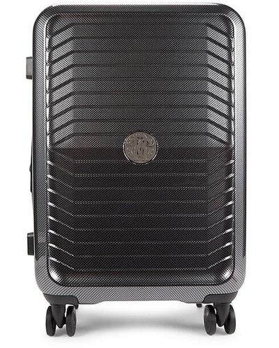 Roberto Cavalli 21 Inch Expandable Hard Case Spinner Suitcase - Black