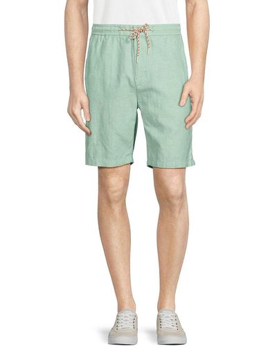 Scotch & Soda Fave Linen Blend Beach Shorts - Green