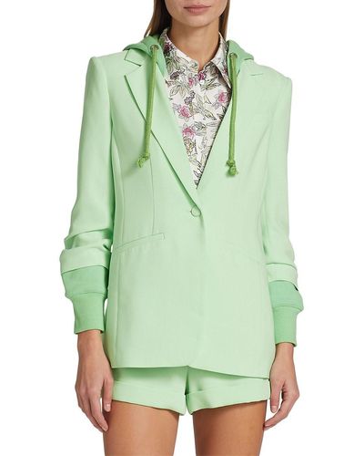 Cinq À Sept Khloe Hooded Blazer - Green