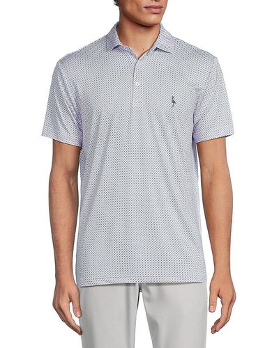 Tailorbyrd Print Performace Polo - Gray