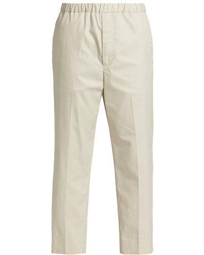 John Elliott Cropped Technical Cotton Pants - Natural