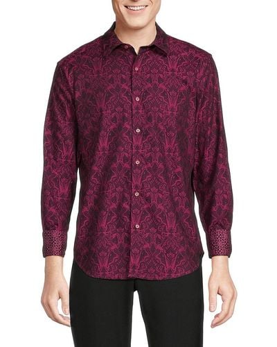 Robert Graham 'Highland Classic Fit Print Shirt - Purple