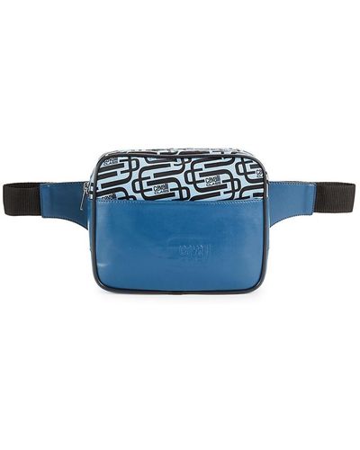 Class Roberto Cavalli Torino Logo Belt Bag - Blue