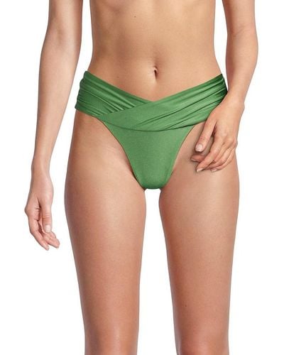 JADE Swim Alina Crisscross Bikini Bottoms - Green