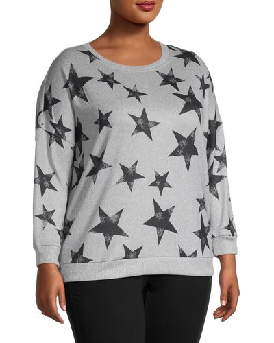 Workshop Plus Star-print Sweatshirt - Gray