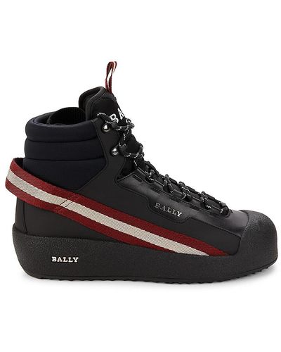 Bally Logo High Top Sneakers - Black