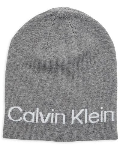 Calvin Klein Logo Beanie - Grey