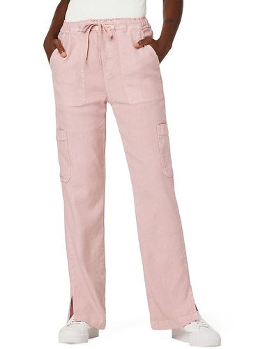 Hudson Jeans Straight Leg Cargo Trousers - Pink