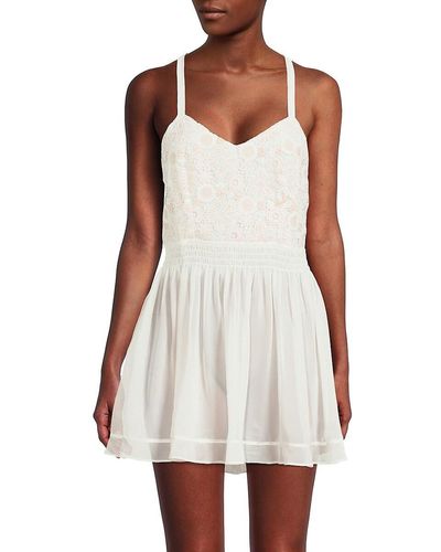 Rya Collection Lush Floral Chemise - White