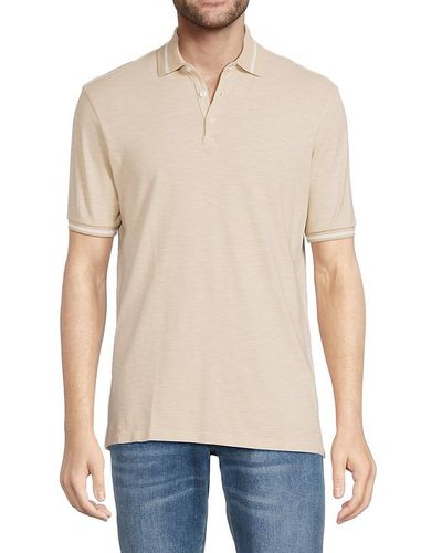 Good Man Brand Tipped Polo - Natural