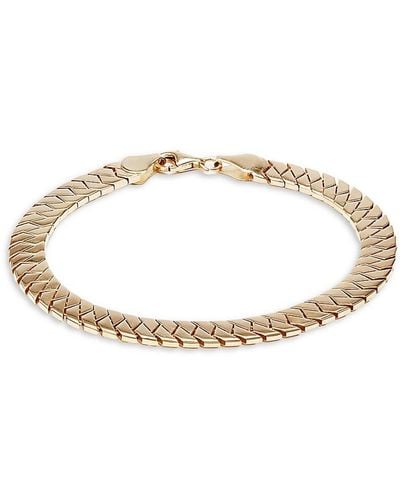 Saks Fifth Avenue 14k Yellow Gold Herringbone Chain Bracelet - Metallic