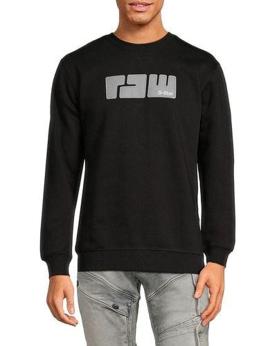 G-Star RAW Logo Appliqué Sweatshirt - Black
