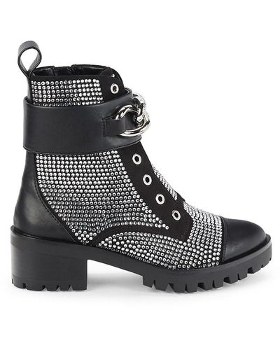 Karl Lagerfeld Pepper Embellished Boots - Black