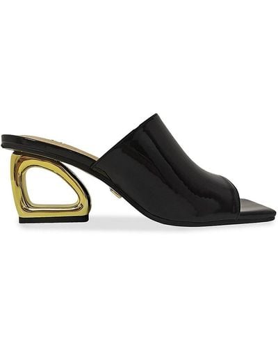 Lady Couture Florence Block Heel Sandals - Black
